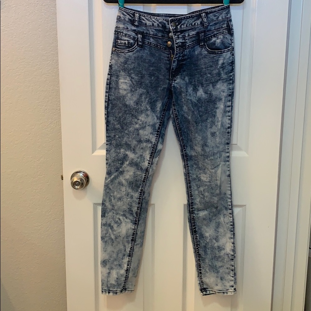 BLUE SPICE Acid Wash Jeans